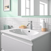 T351001 TESI Vanity Умывальник 60 см для монтажа соло с дизайн-сифоном или с подстольем TESI 60 см, с отверстием под смеситель, с отверстием перелива.