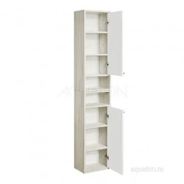 Флай Шкаф 1-створчатый белый, дуб крафт правый