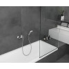 71453000 Vernis Shape Смеситель для ванны, однорычажный, ВМ, 2 уровня расхода воды, хром