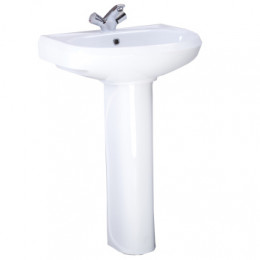 Умывальник Вест с переливом бел. 564 * 475