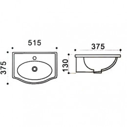 AZ-405 Раковина 51,5*37,5*13