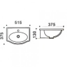 AZ-405 Раковина 51,5*37,5*13