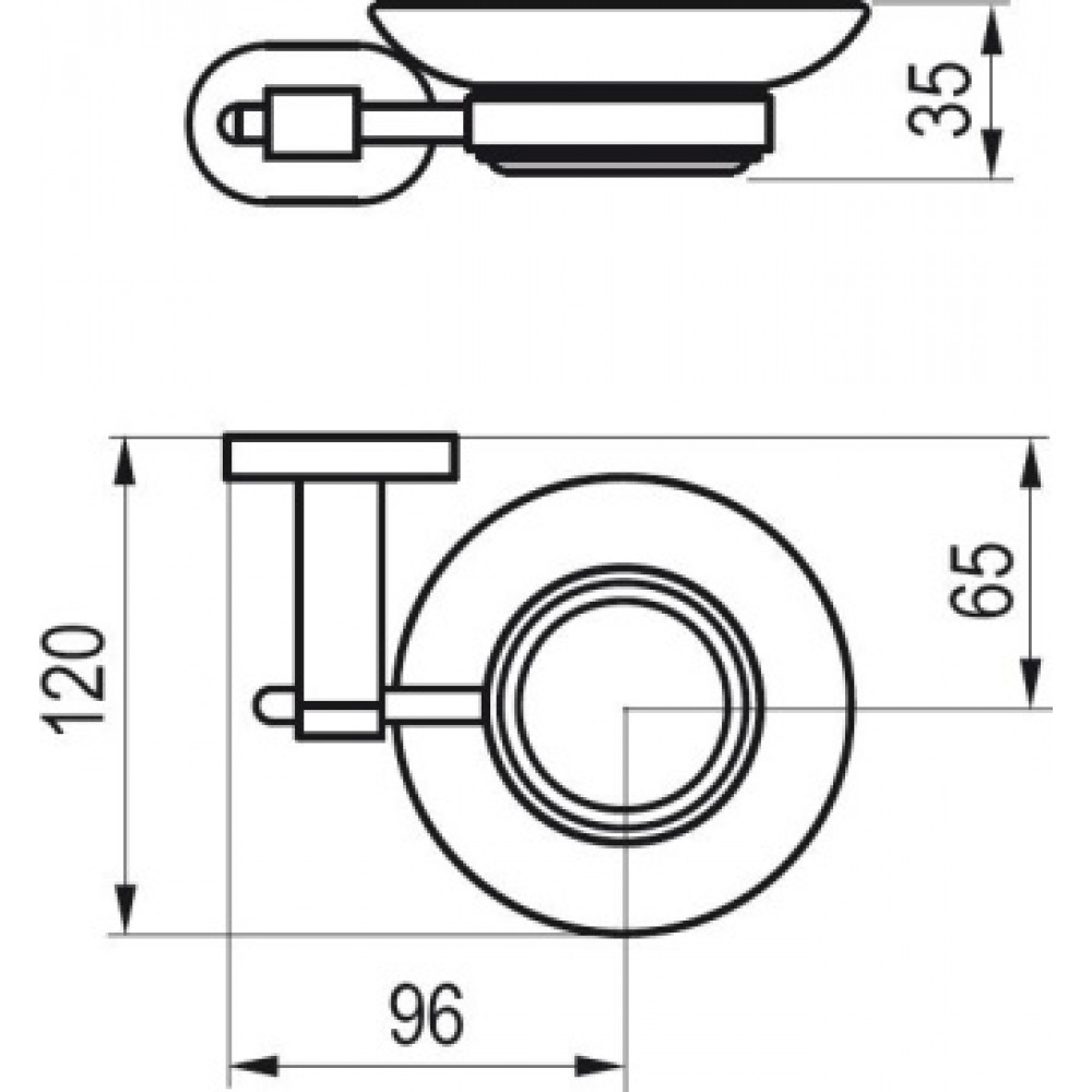 Держатель с мыльницей (стекло) CR 200.00