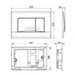ACTIVE Смывная клавиша PL 32B для ПЭК, хром глянец (Dama Senso)
