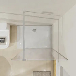 AZ-251-90-CH-CL Душевая перегородка Walk-in, 90x195-CH-CL, прозрачное стекло 8 мм, профиль хром