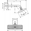 27370000 Raindance Верхний душ Raindance E 240 AIR 1jet, держатель 223 мм, ½’