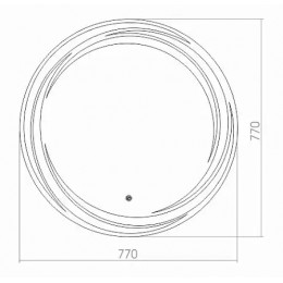 AZARIO зеркало Милуз D770 LED подсветка, сенсор выкл