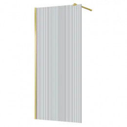 AZ-251-100-BGL-CRF Душевая перегородка Walk-in, 100x195-BGL-CRF, Рифленое стекло 8 мм, профиль брашированное золото