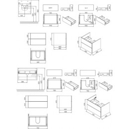 Тумба под умывальник SD 760 ROSA II белая/белая