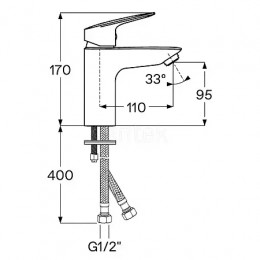 Смеситель Таос для раковины, черный матовый