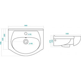 АКВАТОН ЛИНДА-55 Раковина