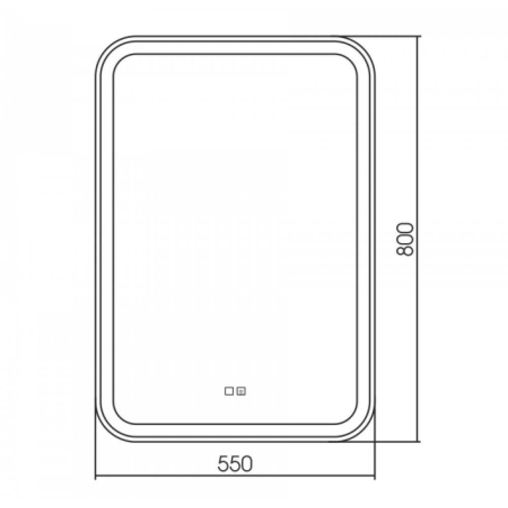 AZARIO зеркало Мальта RGB 550*800 мульти-цвет, сенсор выкл