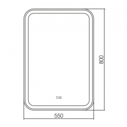 AZARIO зеркало Мальта RGB 550*800 мульти-цвет, сенсор выкл