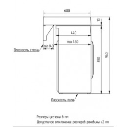 Раковина Slim (600*600*110)+сифон