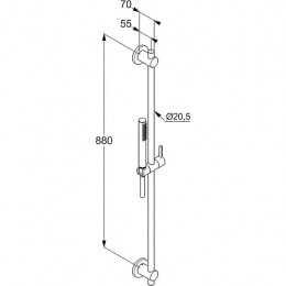 KLUDI NOVA FONTE душевой гарнитур 1S, белый мат PURISTIC