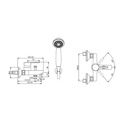 BA279AA LOGIK Смеситель для ванны/душа