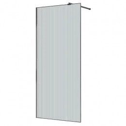 AZ-271-90-MGR-CRF Душевая перегородка Walk-in, 90x195-MGR-CRF, в рамке, Рифленое стекло 8 мм, профиль матовый графит