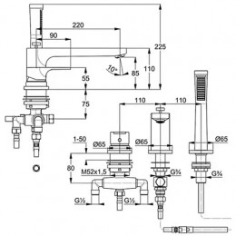 Смеситель ванна/душ, KLUDI ZENTA SL