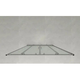 Дверь в нишу, раздвижная CS-AB04S-160 160x190，профиль сатин，6 мм прозрачное стекло, профиль сатин