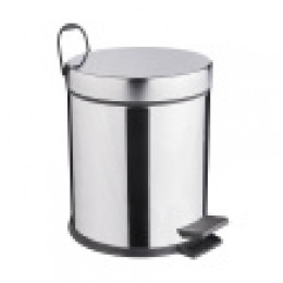 мусорное ведро с педалью 5 л хром