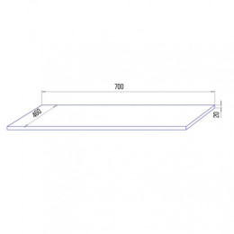 Столешница на тумбу Lotos 70 Белый Глянец