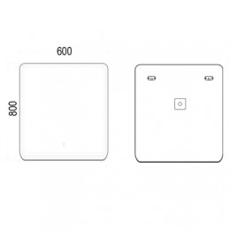 AZARIO зеркало-шкаф Adriana 1Л с подсветкой 600*800