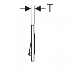 115.882.SN.1 Sigma20 Смывная клавиша двойной смыв, полированный с легкоочищаемой поверхностью