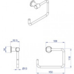 FORNY Бумагодержатель без крышки, хром