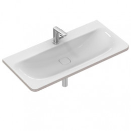 K086201 TONIC II Умывальник 100 см, с 1-м отверстием под смеситель, керамическая накладка слива (1 шт. в комплекте). Для монтажа с мебелью Tonic II