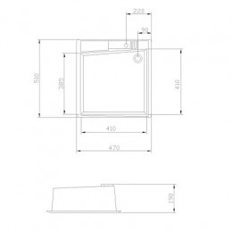 Кухонная Мойка Парма 510*470*175мм Шампань NEW