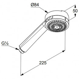 KLUDI ZENTA  душевая лейка 2S