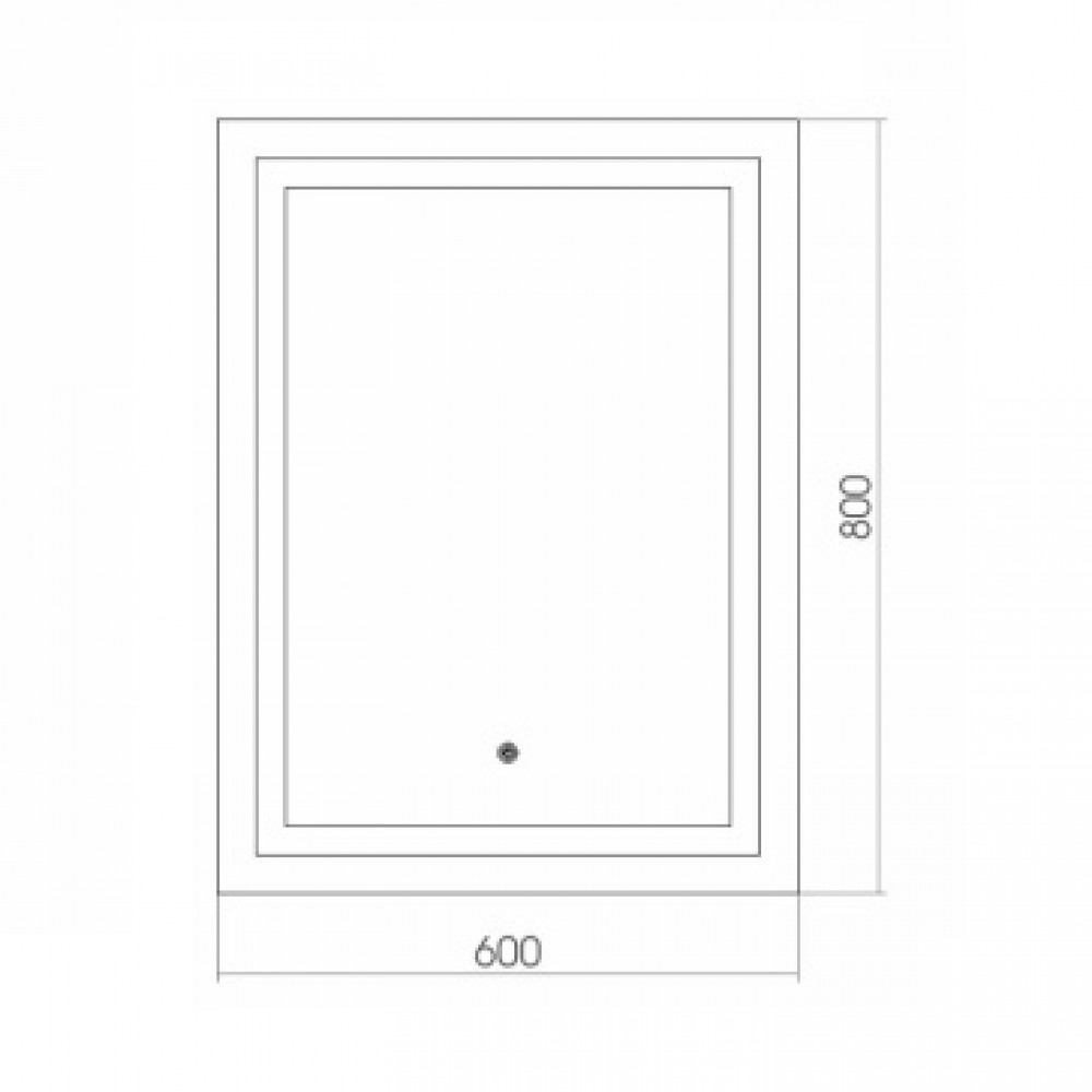 AZARIO зеркало РИГА 600*800 - 3 часы+сенсор выкл + подогрев