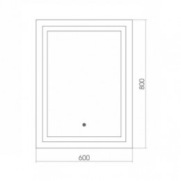 AZARIO зеркало РИГА 600*800 - 3 часы+сенсор выкл + подогрев