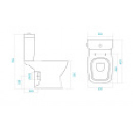 Унитаз-компакт "Нео"(станд, 2-реж., дюро, softclose, clip up)