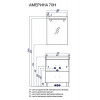 Америна 70 Н Тумба (БЕЗ УМЫВАЛЬНИКА ТИГОДА 70)