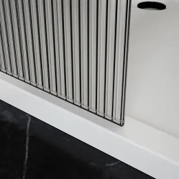 AZ-251-100-BGL-CRF Душевая перегородка Walk-in, 100x195-BGL-CRF, Рифленое стекло 8 мм, профиль брашированное золото