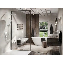 KLUDI BALANCE Смеситель на умывальник, высота 334 мм, белый/хром DN 10, арт. 522989175