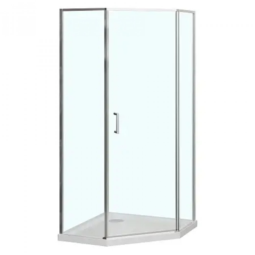 AZ-21C-100-CH-CL Душевое ограждение SAKURA DIA-100х100х195-CH-CL, прозрачное стекло 6 мм, профиль хром