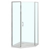AZ-21C-100-CH-CL Душевое ограждение SAKURA DIA-100х100х195-CH-CL, прозрачное стекло 6 мм, профиль хром