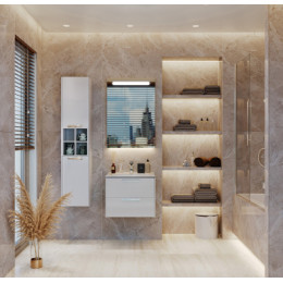 LAGO Шкаф-колонна, белый глянец