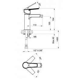 ENZO Смеситель для биде, хром