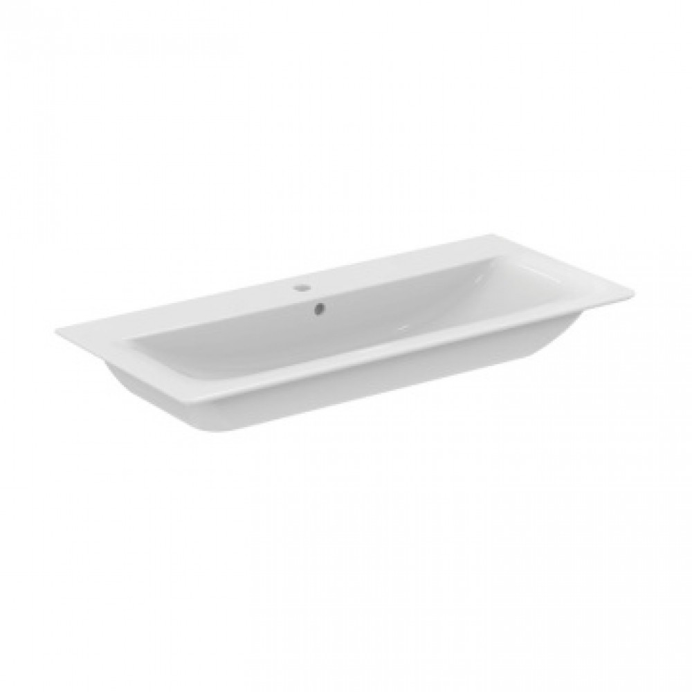 E027401 CONNECT AIR Vanity Умывальник 104 см, для монтажа соло с дизайн-сифоном или с подстольем CONNECT AIR