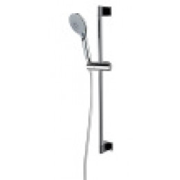 SINCRONIA Душевой гарнитур: ручной душ Ø 100 мм 3 режима, душевая штанга 700хØ20 мм, шланг Cromolux 200 см