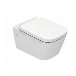 J469701 STRADA Сидение и крышка для унитаза, дюропласт, стальные хромированные шарниры, с функцией плавного закрытия. С функцией fast fix (легкосъем.)