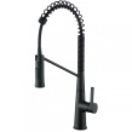 Смеситель выдвижной для кухни, черный