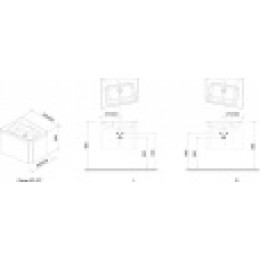 Тумба под умывальник SD 10° 550 R тёмный орех