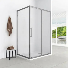 Душевое ограждение CS-AB02GG-128 120x80x190，профиль серый матовый，6 мм прозрачное стекло