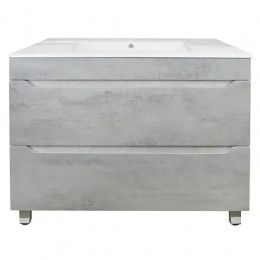 Комплект Тумба Florena 80 (810*810*470) с раковиной Leon 7506-80 Светлый Бетон