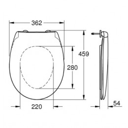 39493000 Bau Ceramic Сиденье для унитаза с микролифтом, белый