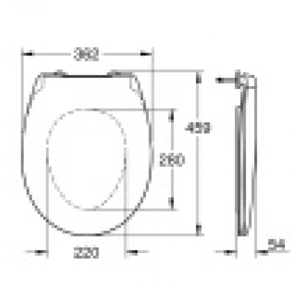 39493000 Bau Ceramic Сиденье для унитаза с микролифтом, белый